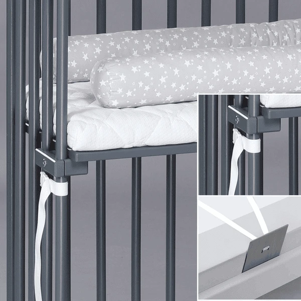 Babybay Armazón De Cuna Colecho Boxspring Gris 7 Babybay Armazón De Cuna Colecho Boxspring Gris - Imagen 5