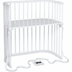 Babybay Cuna Colecho Boxspring Haya Maciza Blanca Barnizada