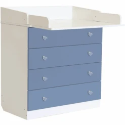 Polini Kids Cambiador Para Bebés Simple 1580 Blanco-azul