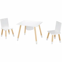 Roba Grupo De Asientos Con Red De Almacenamiento Blanco